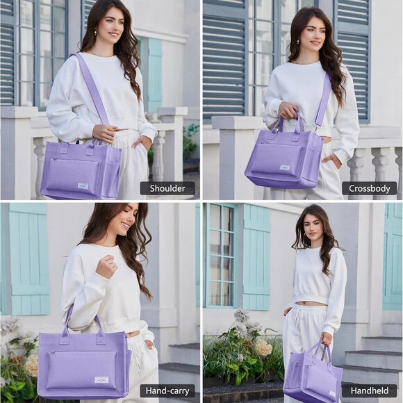 Stylish Multi-Pocket Canvas Tote Bag – Ideal for Work, Travel & Daily Use - Picture 2 of 8